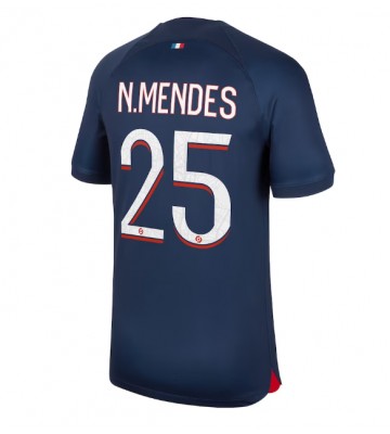 Maillot de foot Paris Saint-Germain Nuno Mendes #25 Domicile 2023-24 Manches Courte